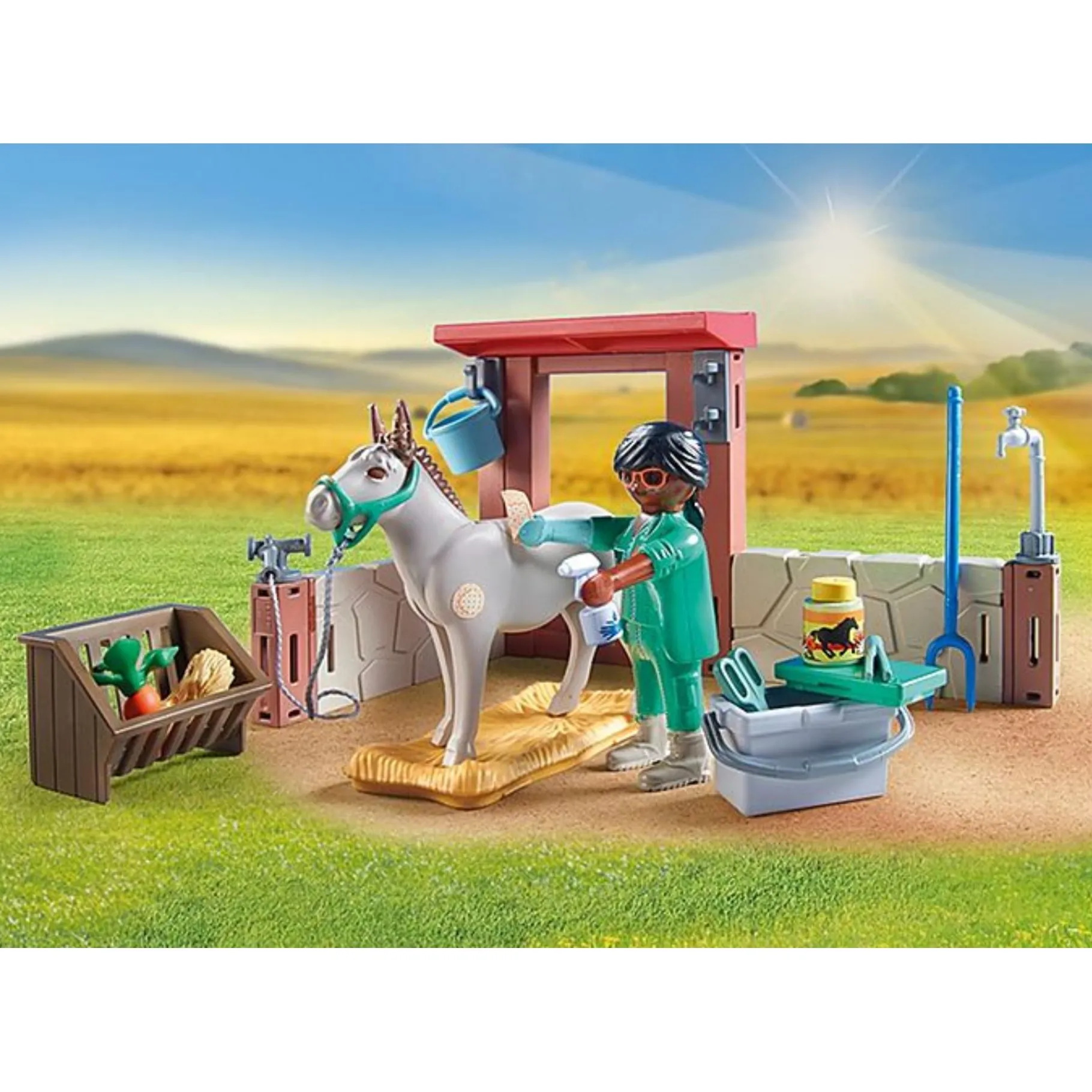 Bouwstenen|Jongens>Playmobil 71471 Starter Packs Boerderij Dierenarts