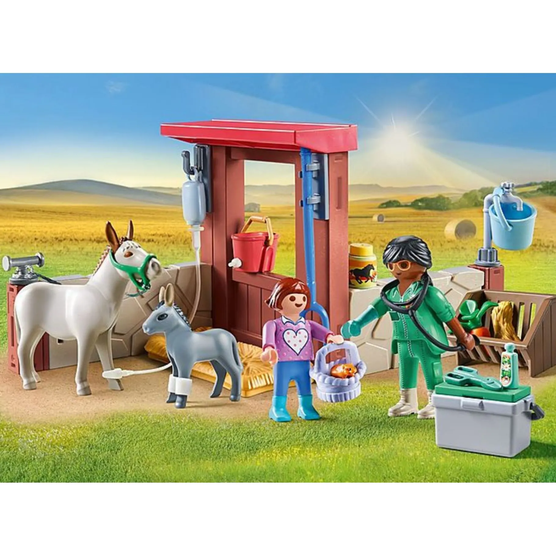 Bouwstenen|Jongens>Playmobil 71471 Starter Packs Boerderij Dierenarts