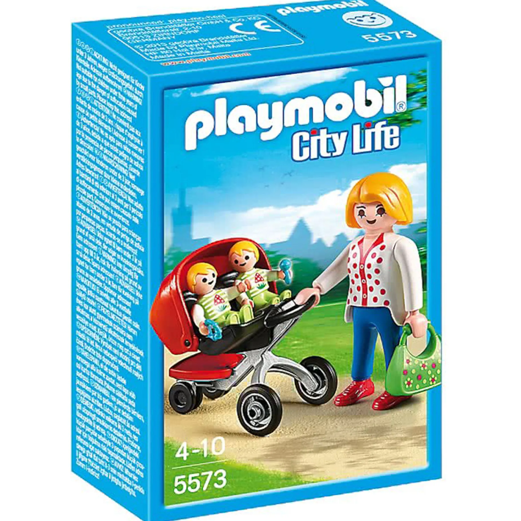 Jongens|Bouwstenen>Playmobil 5573 Tweeling Kinderwagen