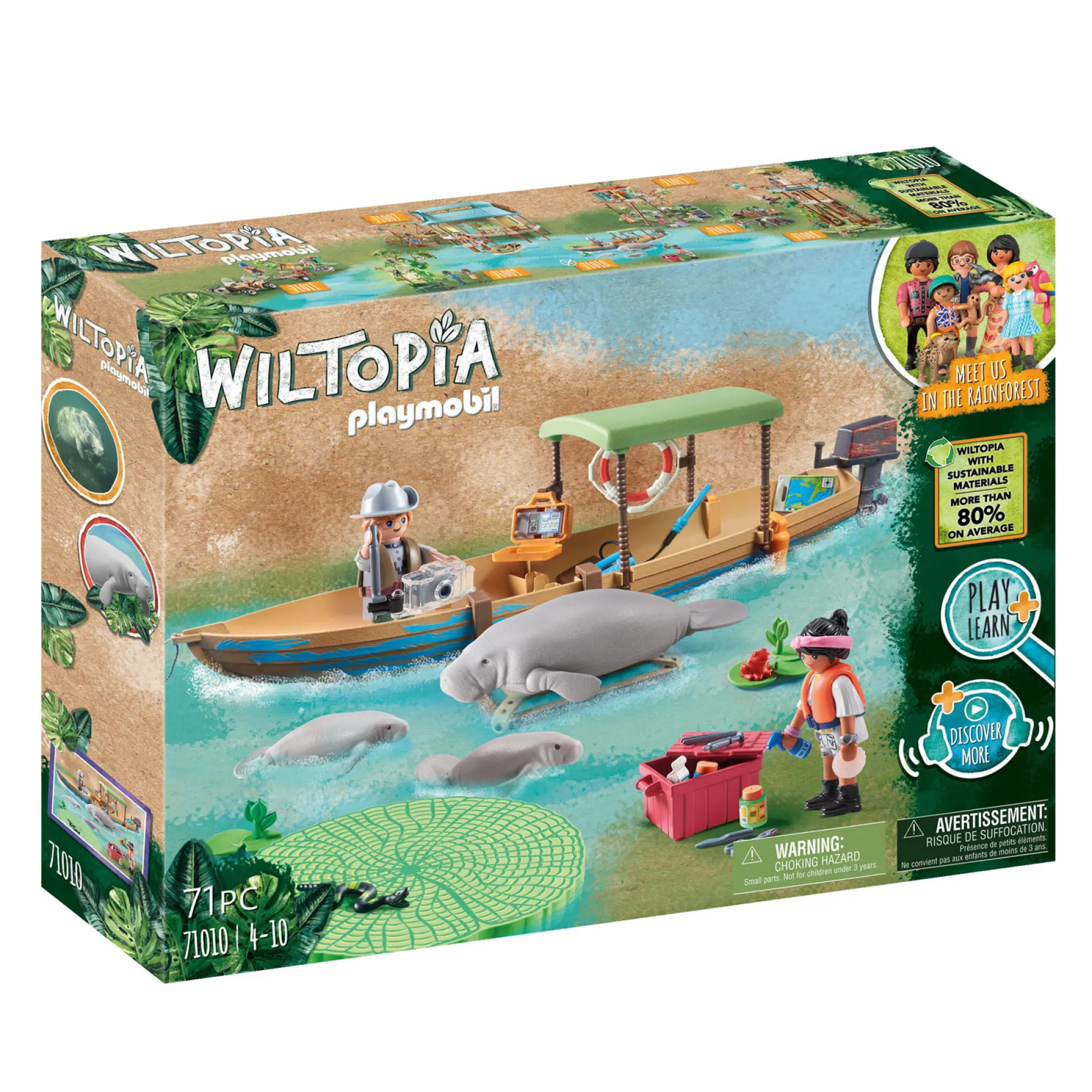 Jongens|Bouwstenen>Playmobil 71010 Wiltopia Boottocht Zeekoeien