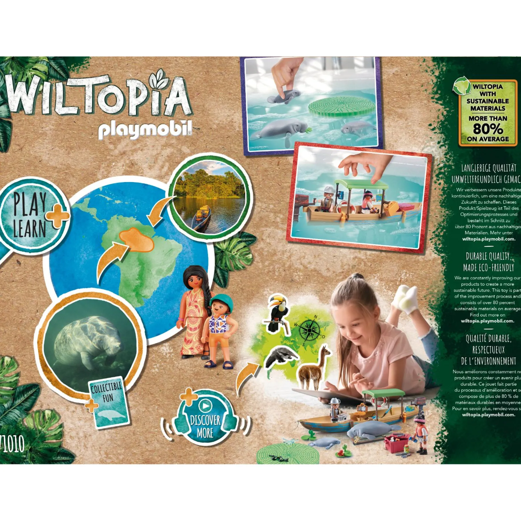 Jongens|Bouwstenen>Playmobil 71010 Wiltopia Boottocht Zeekoeien