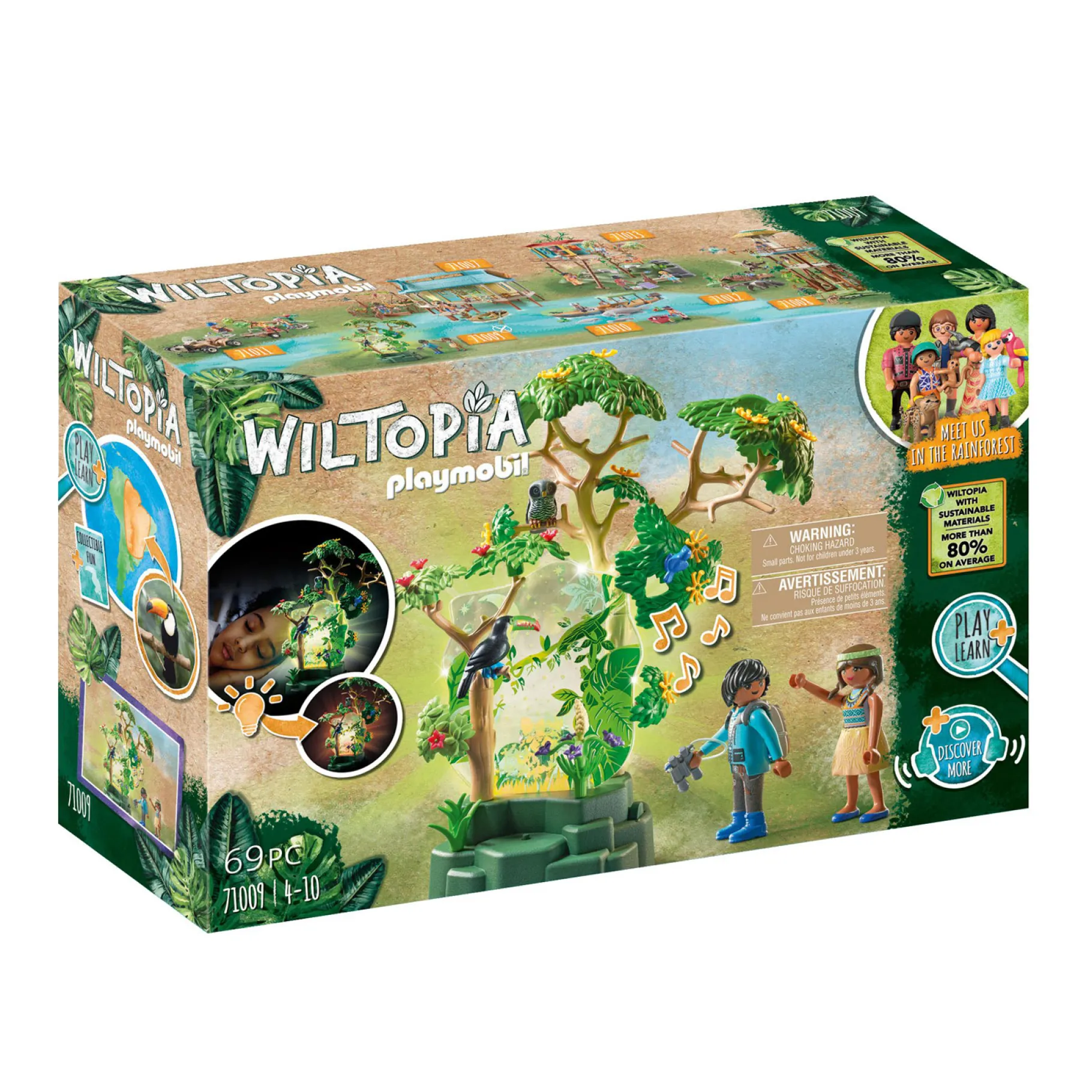 Jongens|Bouwstenen>Playmobil 71009 Wiltopia Nachtlicht Regenwoud