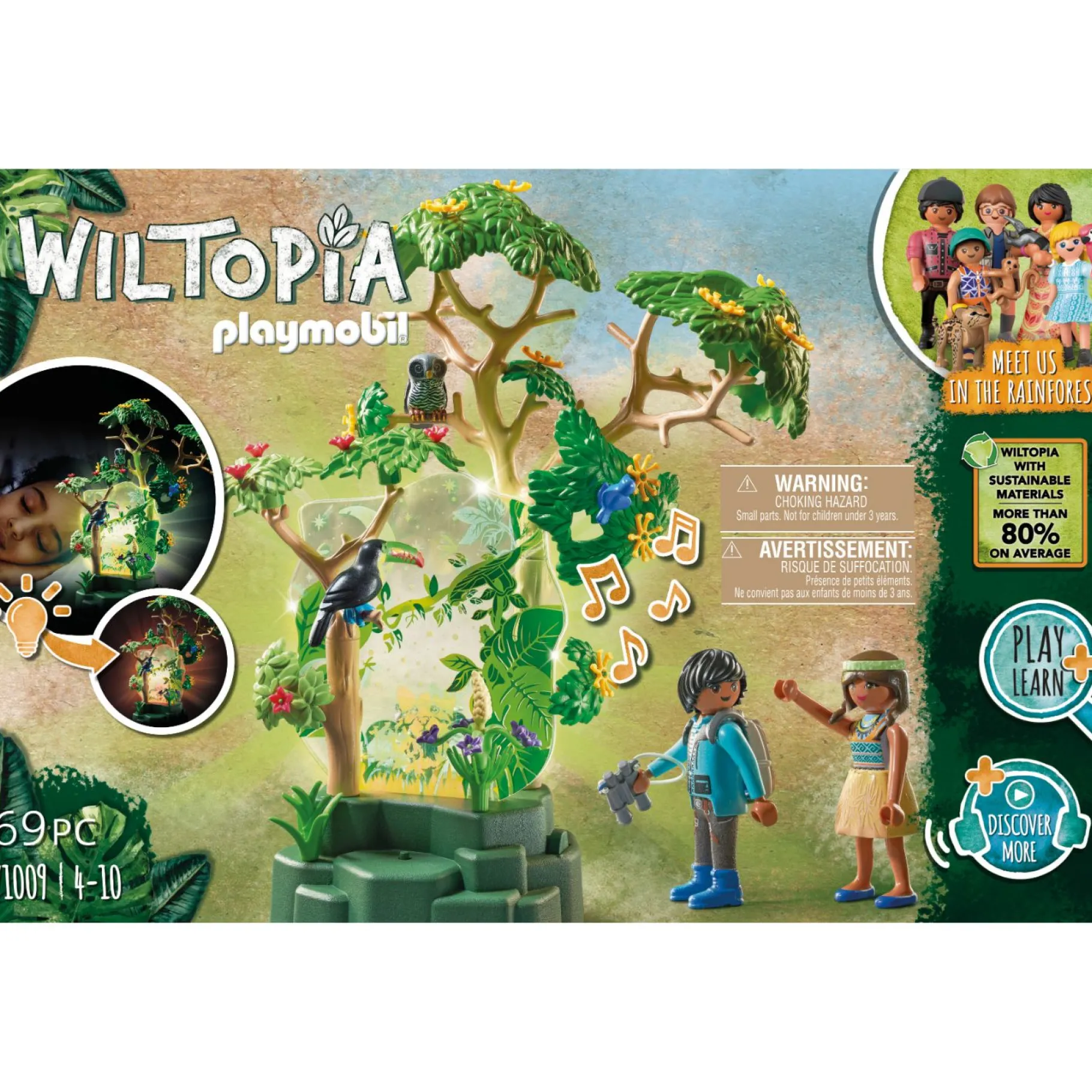 Jongens|Bouwstenen>Playmobil 71009 Wiltopia Nachtlicht Regenwoud