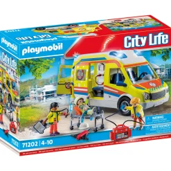 Bouwstenen|Jongens>Playmobil City 71202 Ambulance met Licht en Geluid