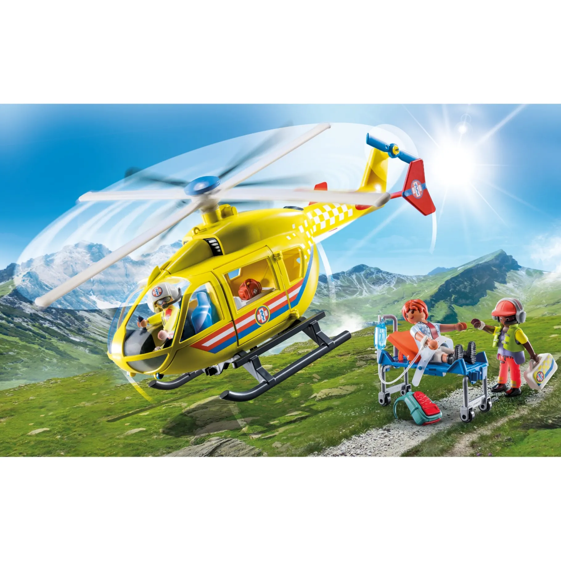 Bouwstenen|Jongens>Playmobil City 71203 Reddingshelikopter