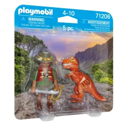 Jongens|Bouwstenen>Playmobil Duo 71206 Avonturier met T-Rex