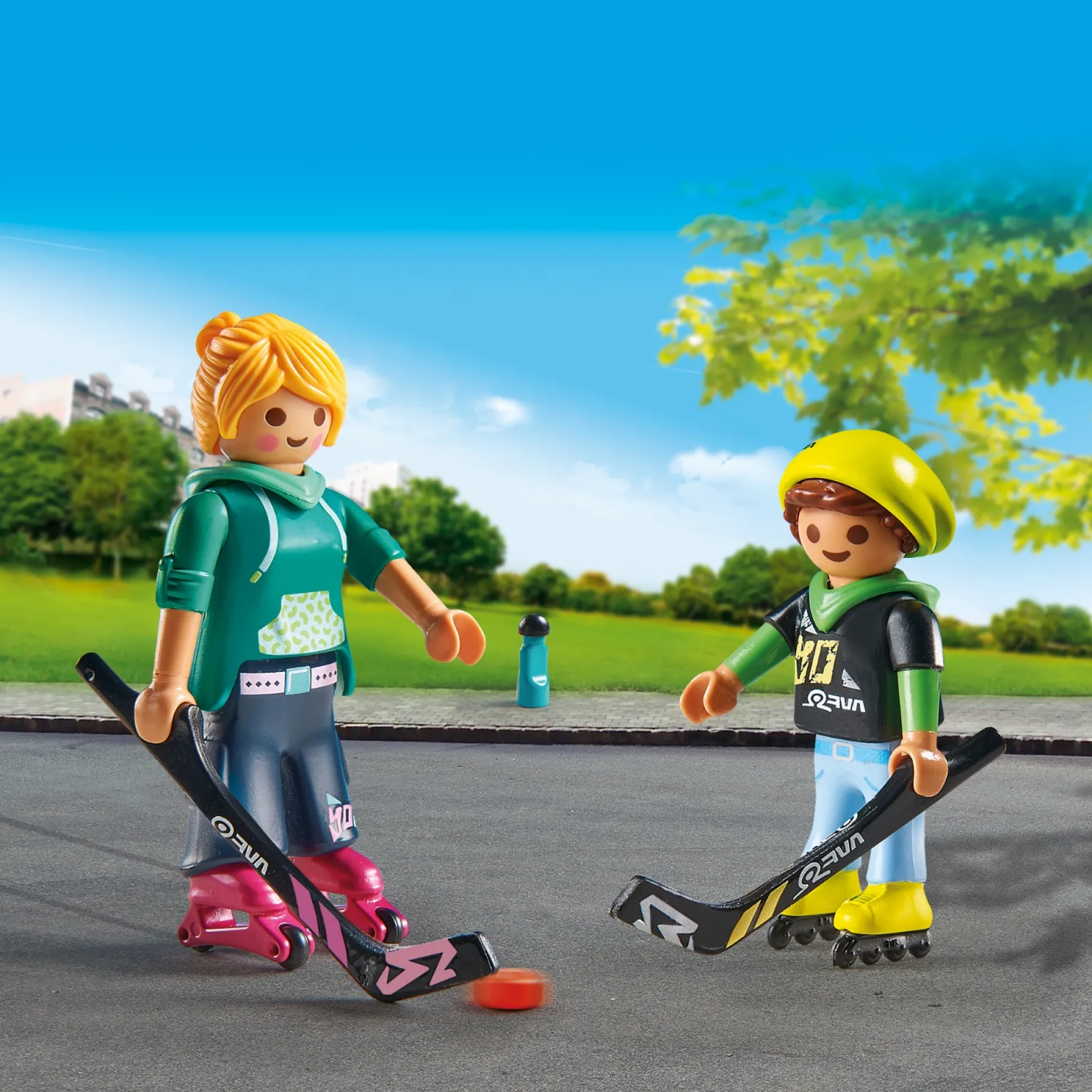 Jongens|Bouwstenen>Playmobil Duo 71209 Inline-Hockey