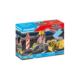 Jongens|Bouwstenen>Playmobil Giftset City Action 71185 Bouwvakker Met Randensnijder