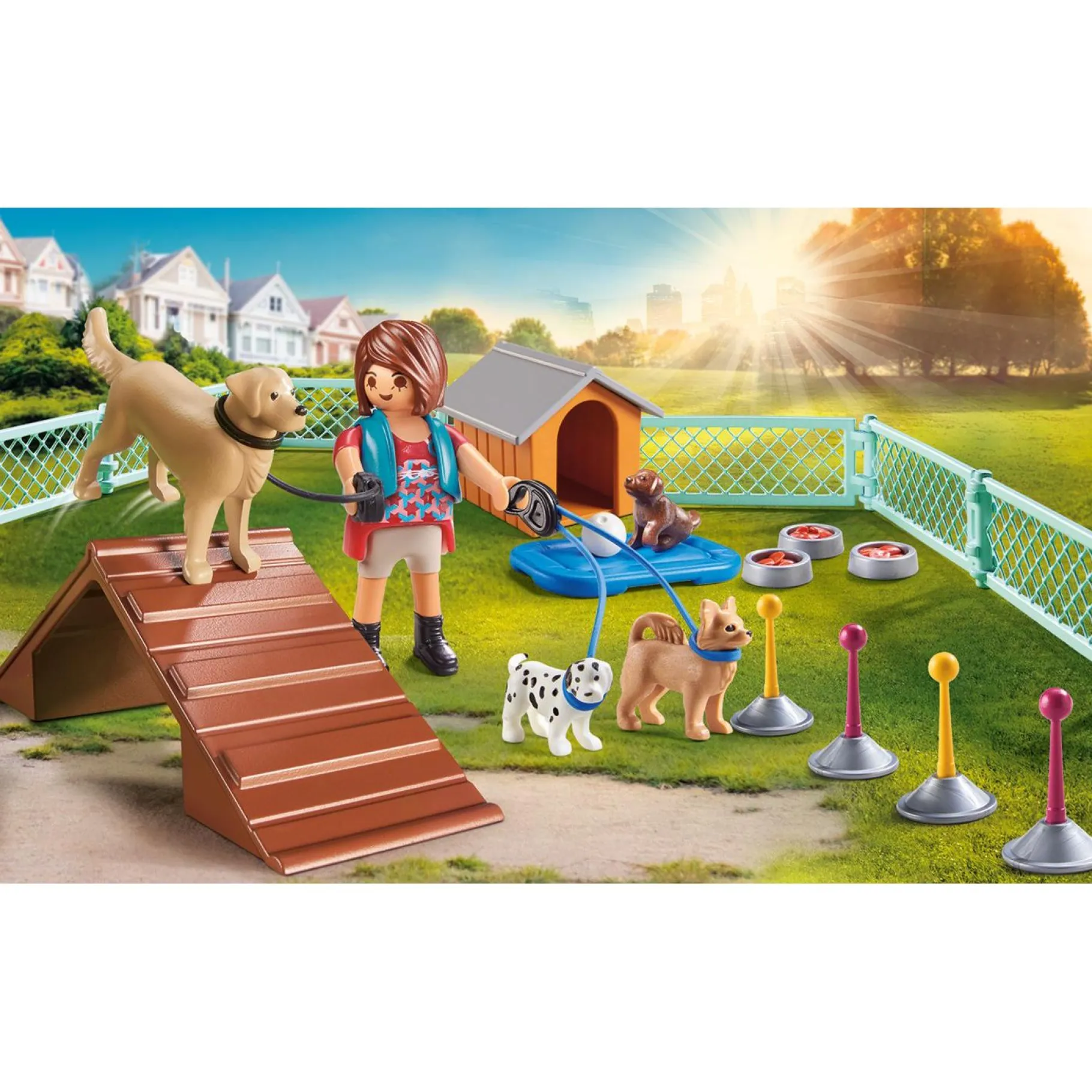 Jongens|Bouwstenen>Playmobil Giftset City Life 70676 Hondentrainster