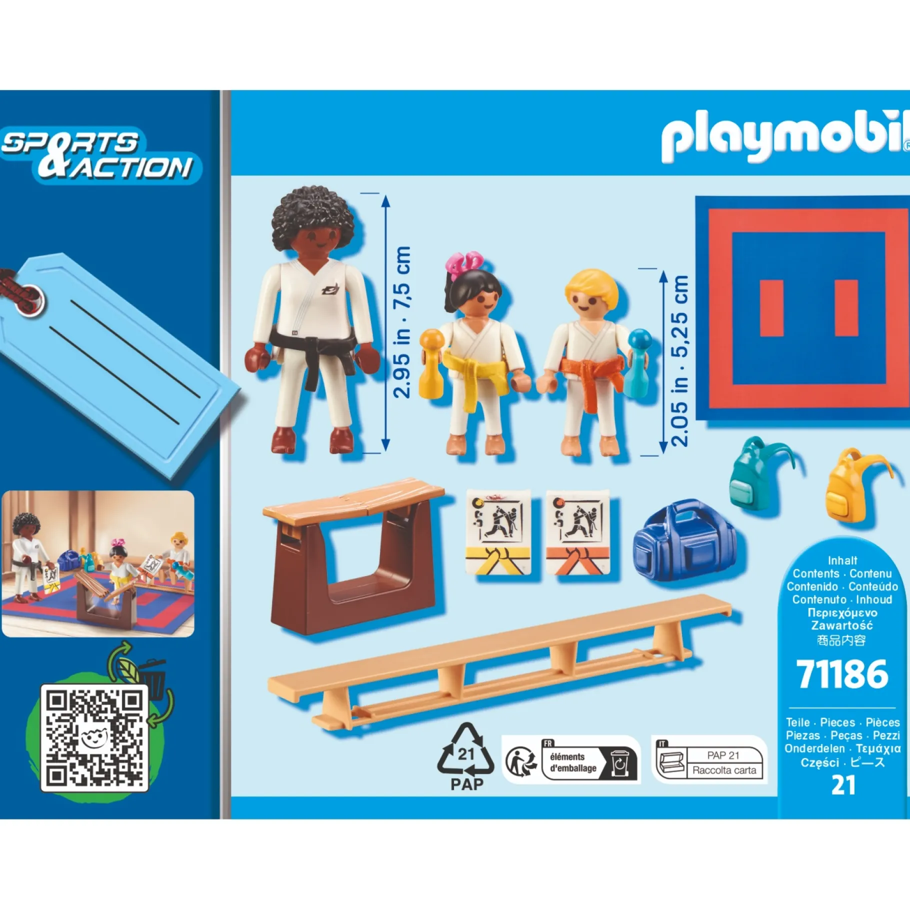 Jongens|Bouwstenen>Playmobil Giftset Sport & Action 71186 Karate Training