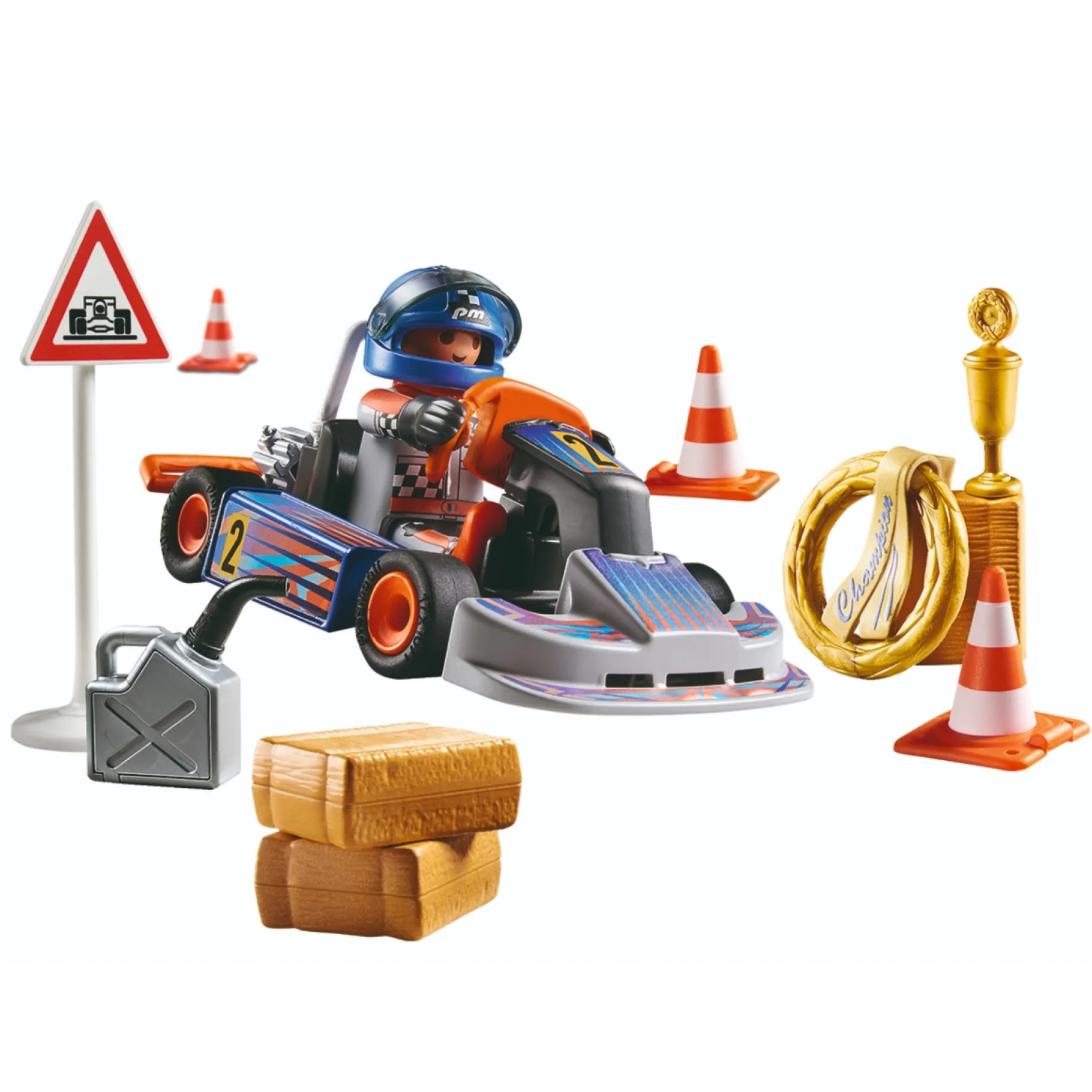 Jongens|Bouwstenen>Playmobil Giftset Sports & Action 71187 Racekart