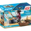 Jongens|Bouwstenen>Playmobil Starterpack 71254 Piraat Met Roeiboot