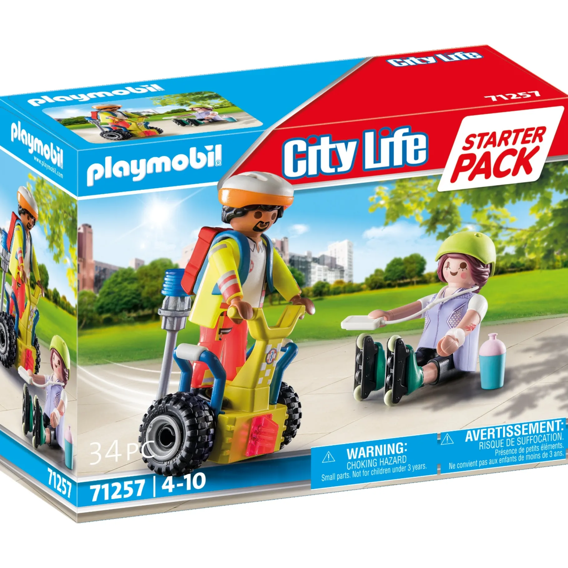 Jongens|Bouwstenen>Playmobil Starterpack 71257 Rescue met Segway