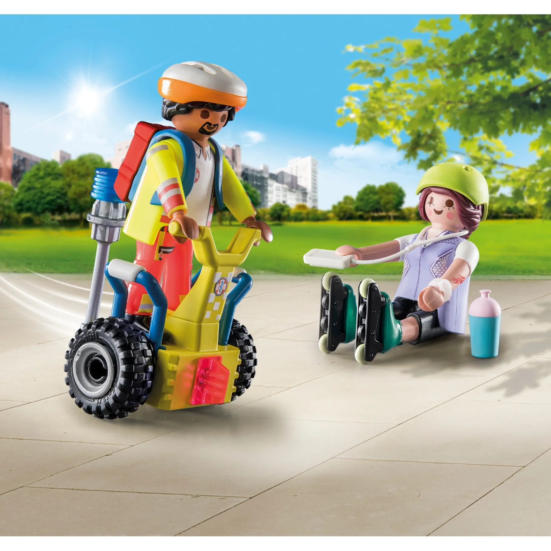 Jongens|Bouwstenen>Playmobil Starterpack 71257 Rescue met Segway