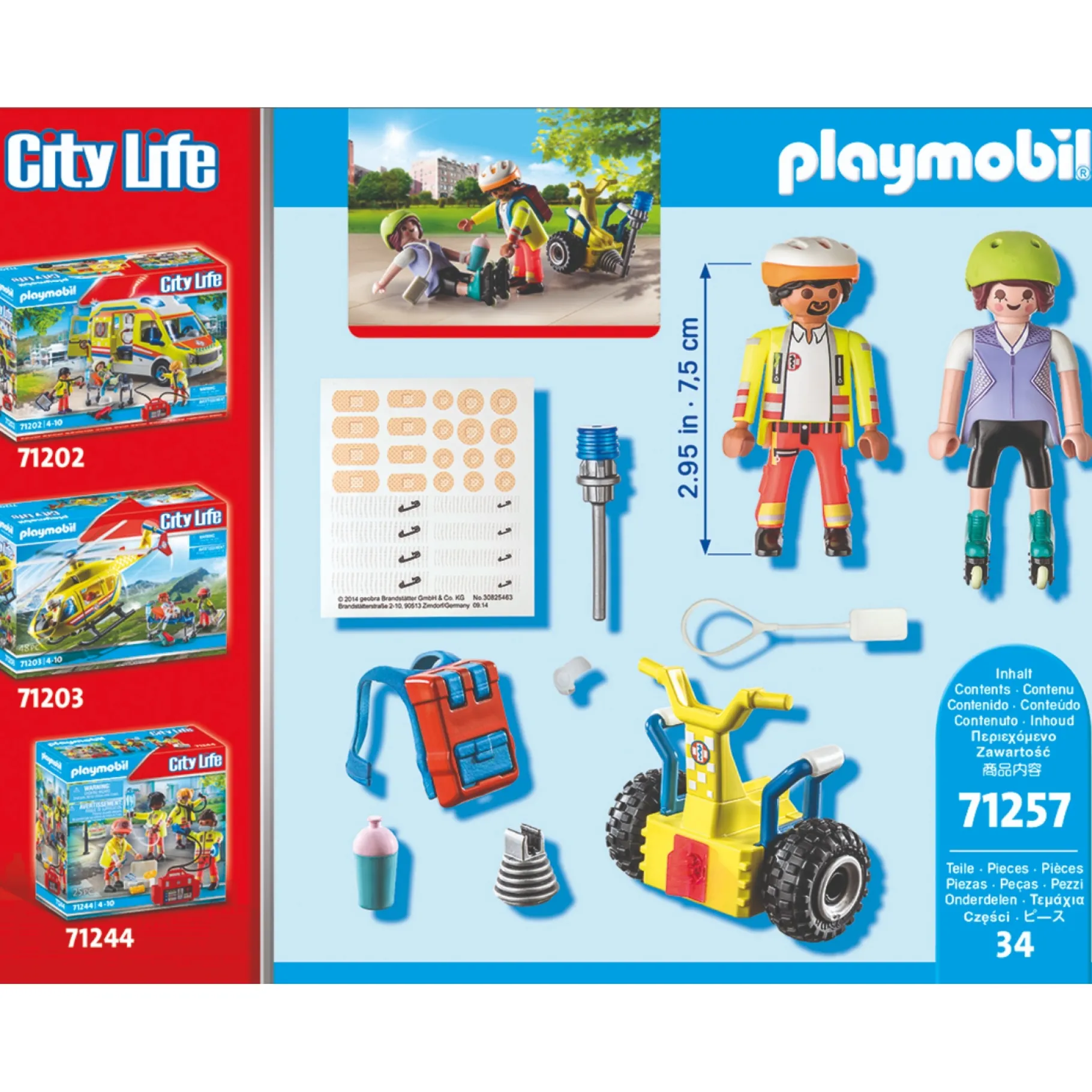 Jongens|Bouwstenen>Playmobil Starterpack 71257 Rescue met Segway