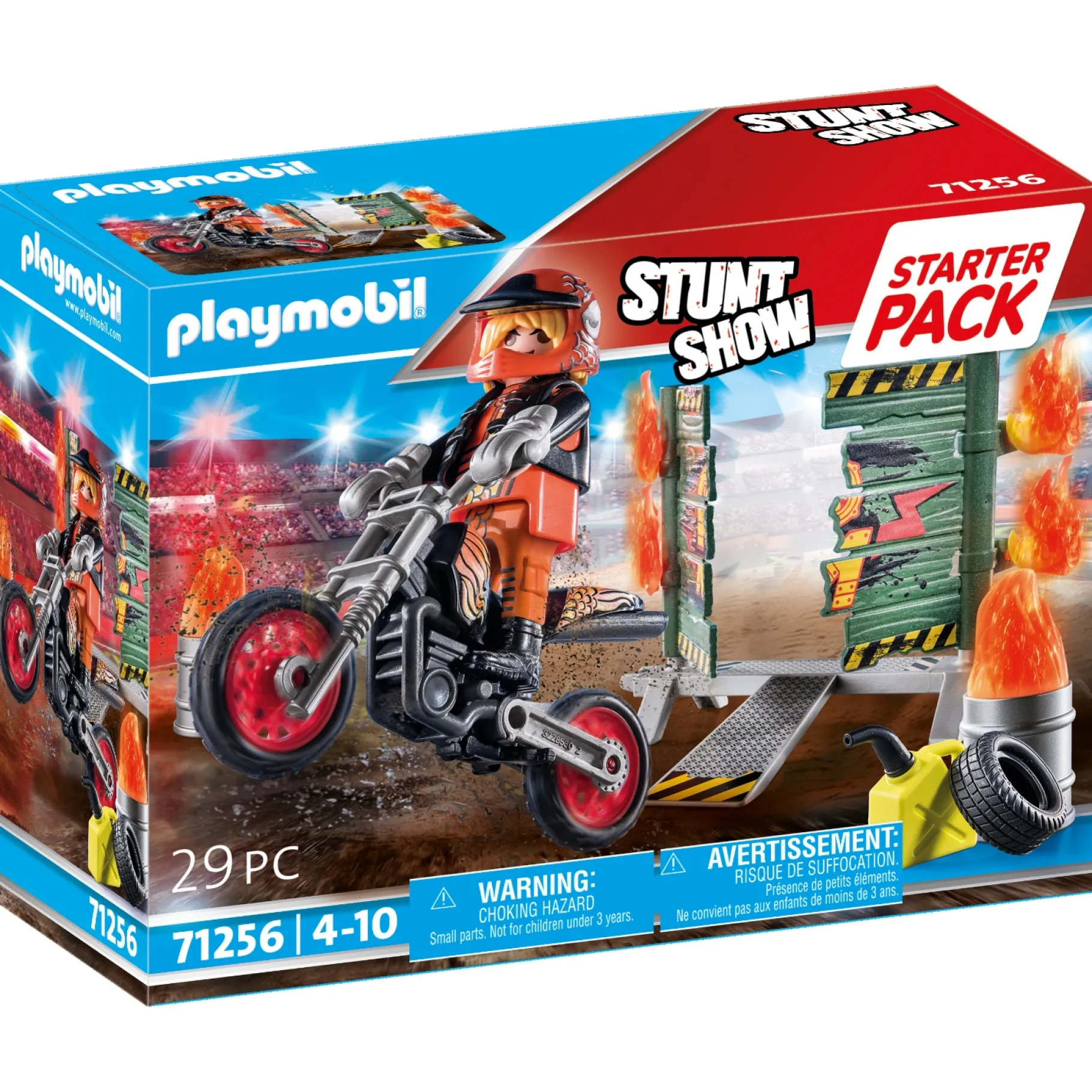 Jongens|Bouwstenen>Playmobil Starterpack 71256 Stuntshow Motor
