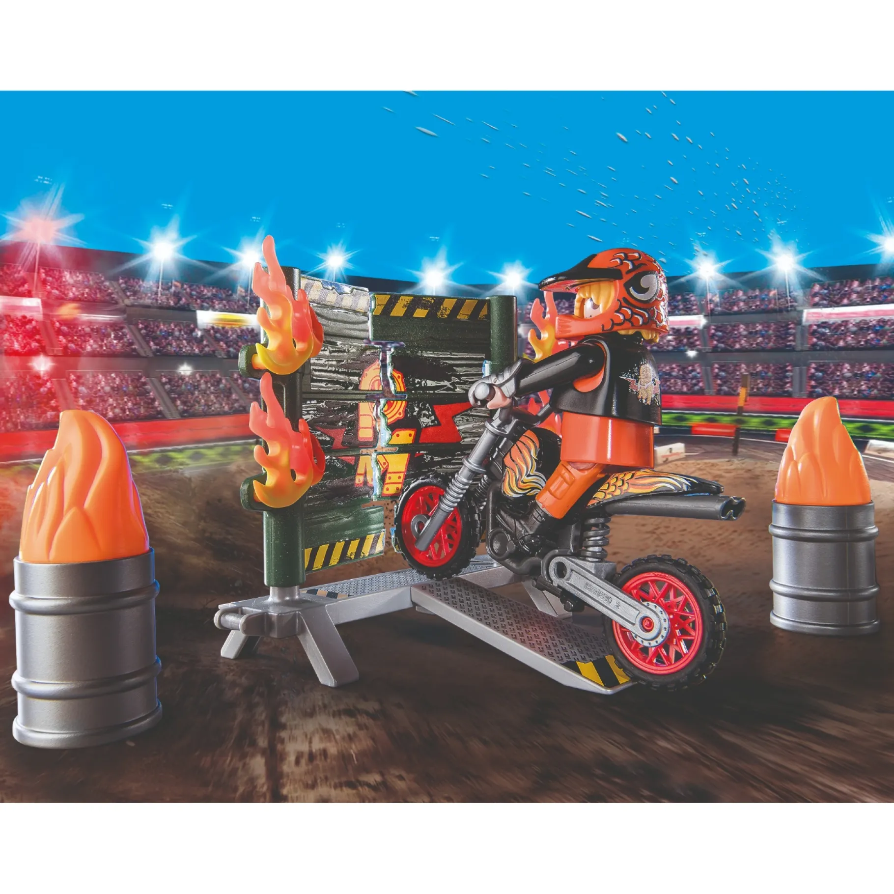 Jongens|Bouwstenen>Playmobil Starterpack 71256 Stuntshow Motor