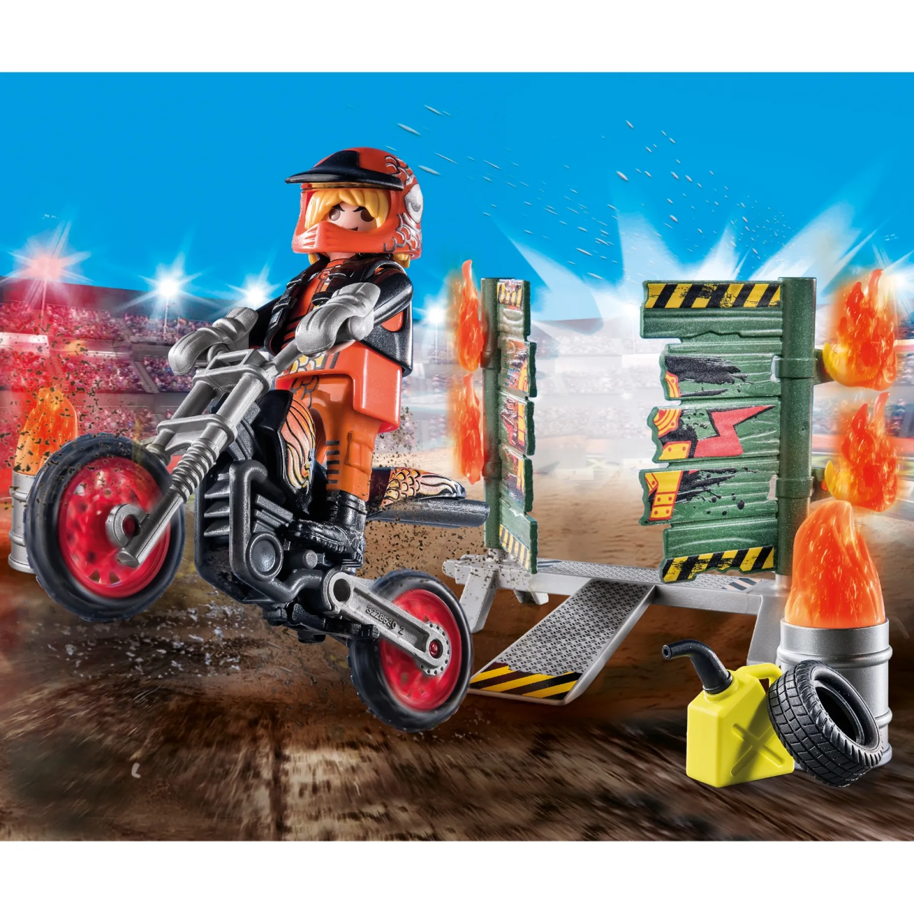 Jongens|Bouwstenen>Playmobil Starterpack 71256 Stuntshow Motor