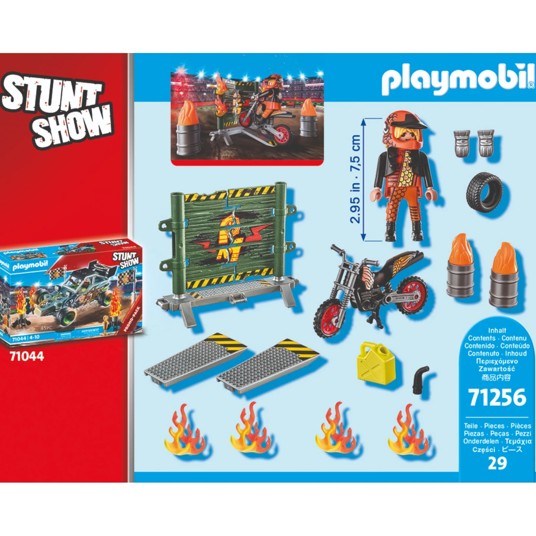 Jongens|Bouwstenen>Playmobil Starterpack 71256 Stuntshow Motor