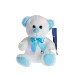 Knuffel Beren> Pluche Knuffel Beer Blauw LED 30 Cm