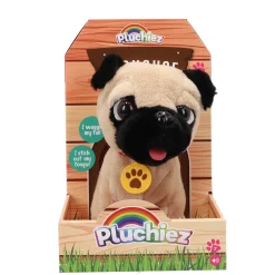 Plucheknuffels>Pluchiez blaffende franse bulldog frankie met  uitlaten