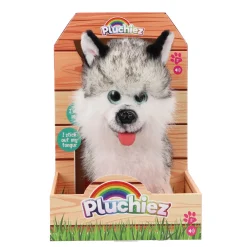 Plucheknuffels>Pluchiez blaffende husky hajko met uitlaten