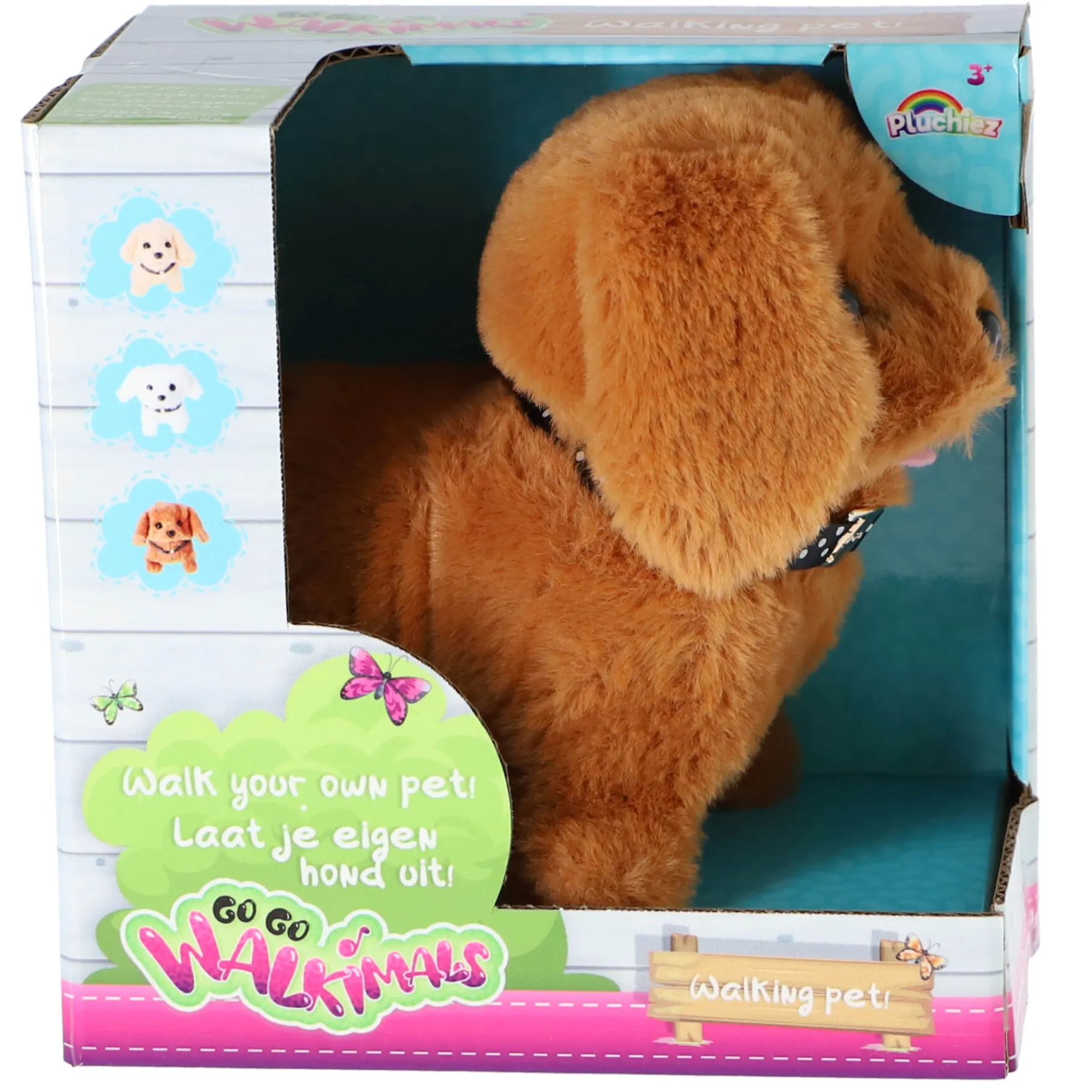 Speelfiguren>Pluchiez pluche hondje loop en blaf hondje assorti
