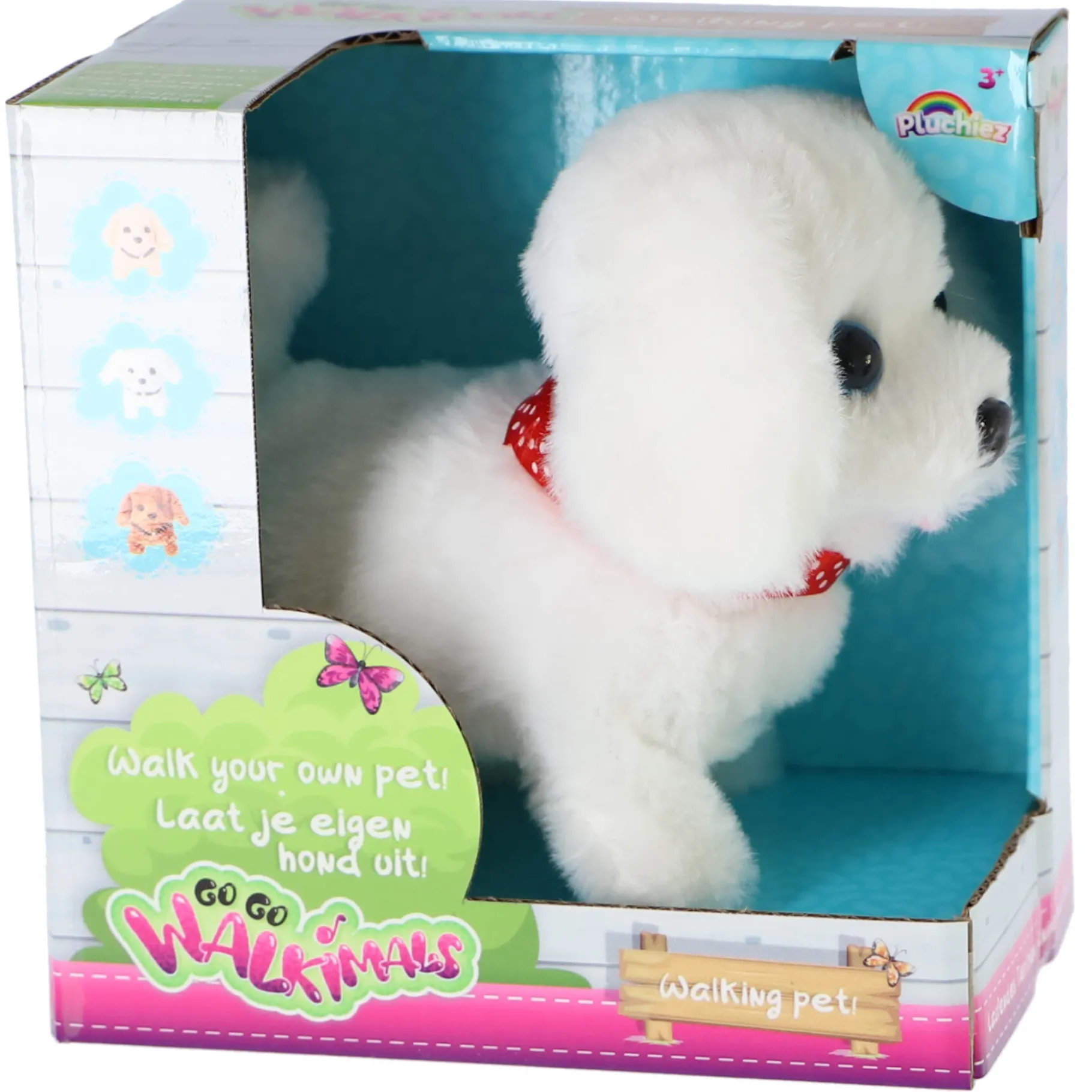 Speelfiguren>Pluchiez pluche hondje loop en blaf hondje assorti