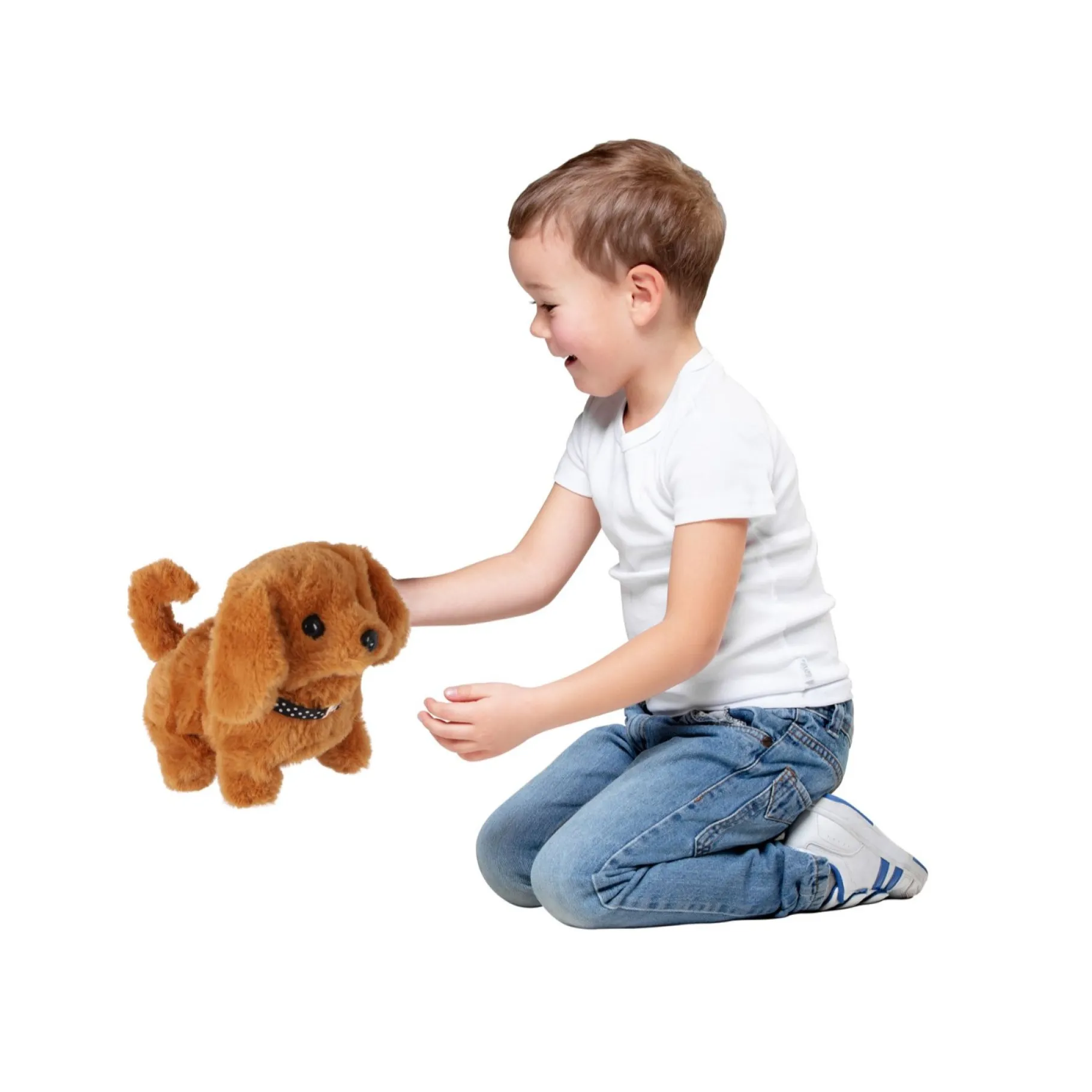 Speelfiguren>Pluchiez pluche hondje loop en blaf hondje assorti