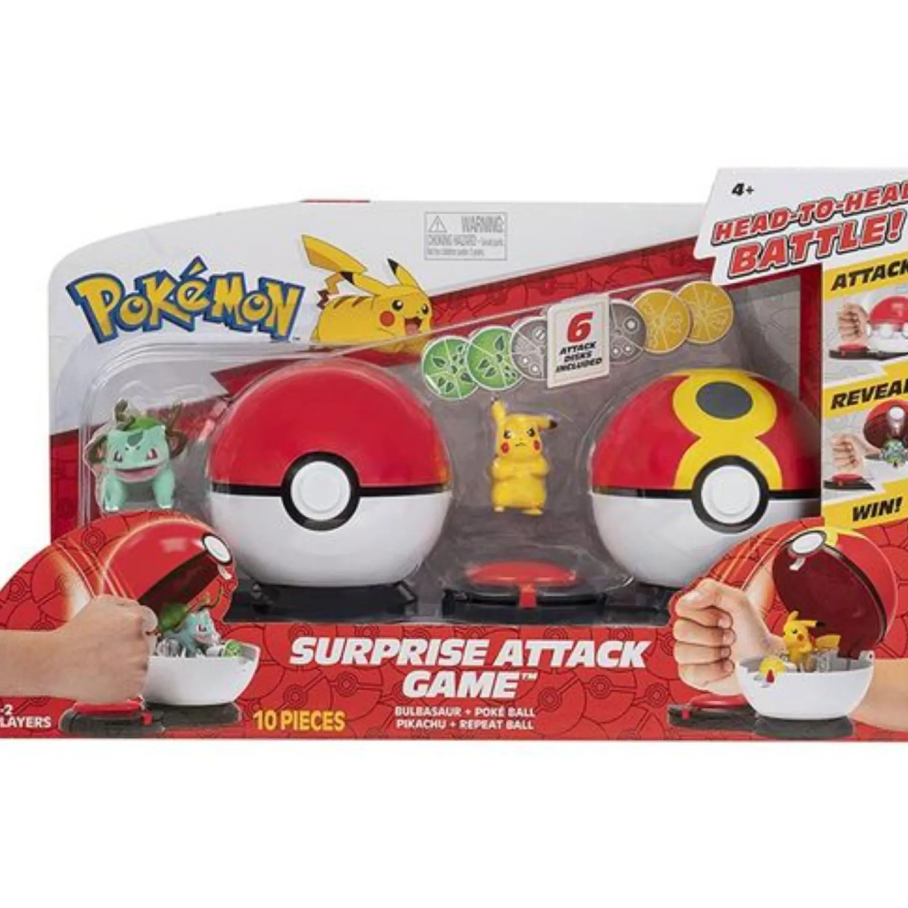 Jongens|Actiefiguren> Pokémon Surprise Attack Poke Ball Battle Game