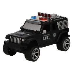 Jongens|Auto's> Politieauto met licht en geluid, politieagent, politiehond en accessoires