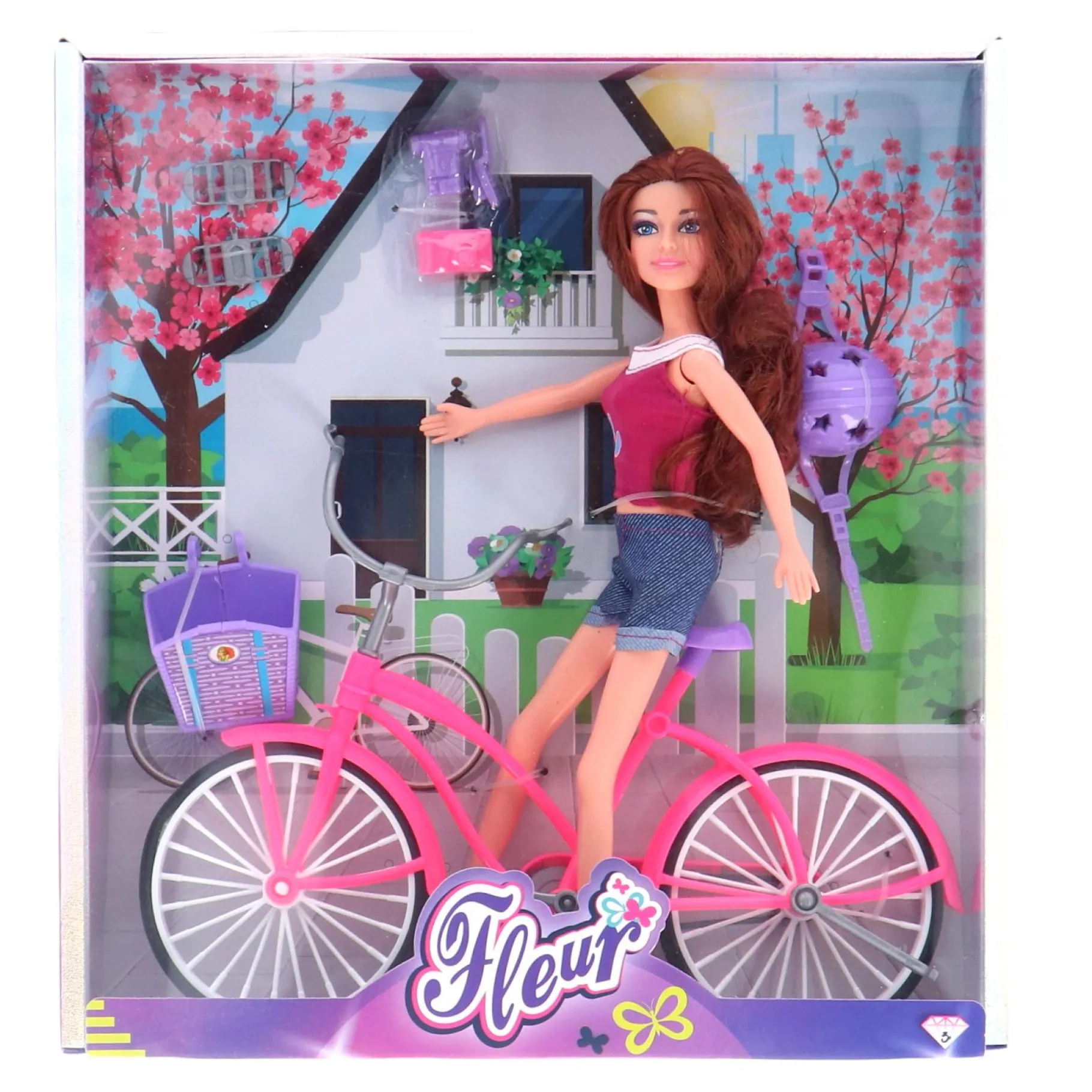Tienerpoppen|Meisjes>Fleur Pop Fiets Set