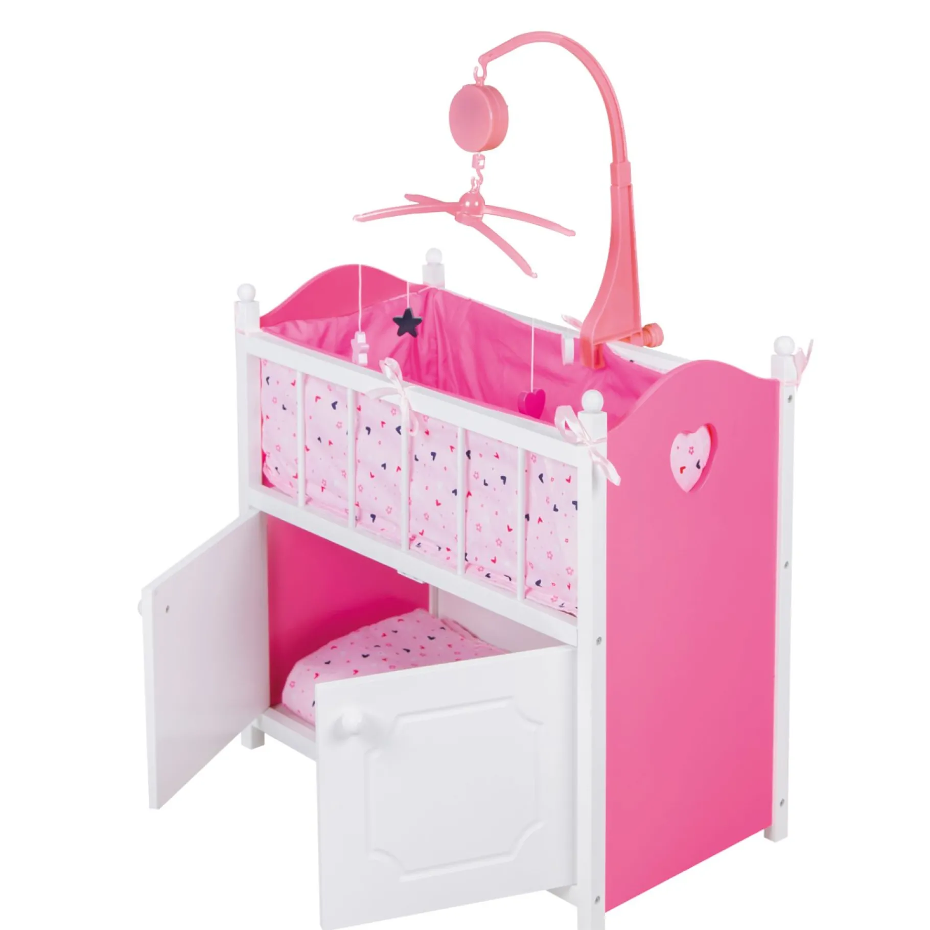 Poppenmeubels>My Beautiful Dolls Room Poppenbed Ledikant Met Muziek
