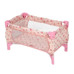Poppen Accessoires> Poppenbed opvouwbaar roze bloem