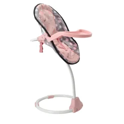 Poppen Accessoires> Poppenstoel 3 in 1 grijs/roze 42x40x40 cm