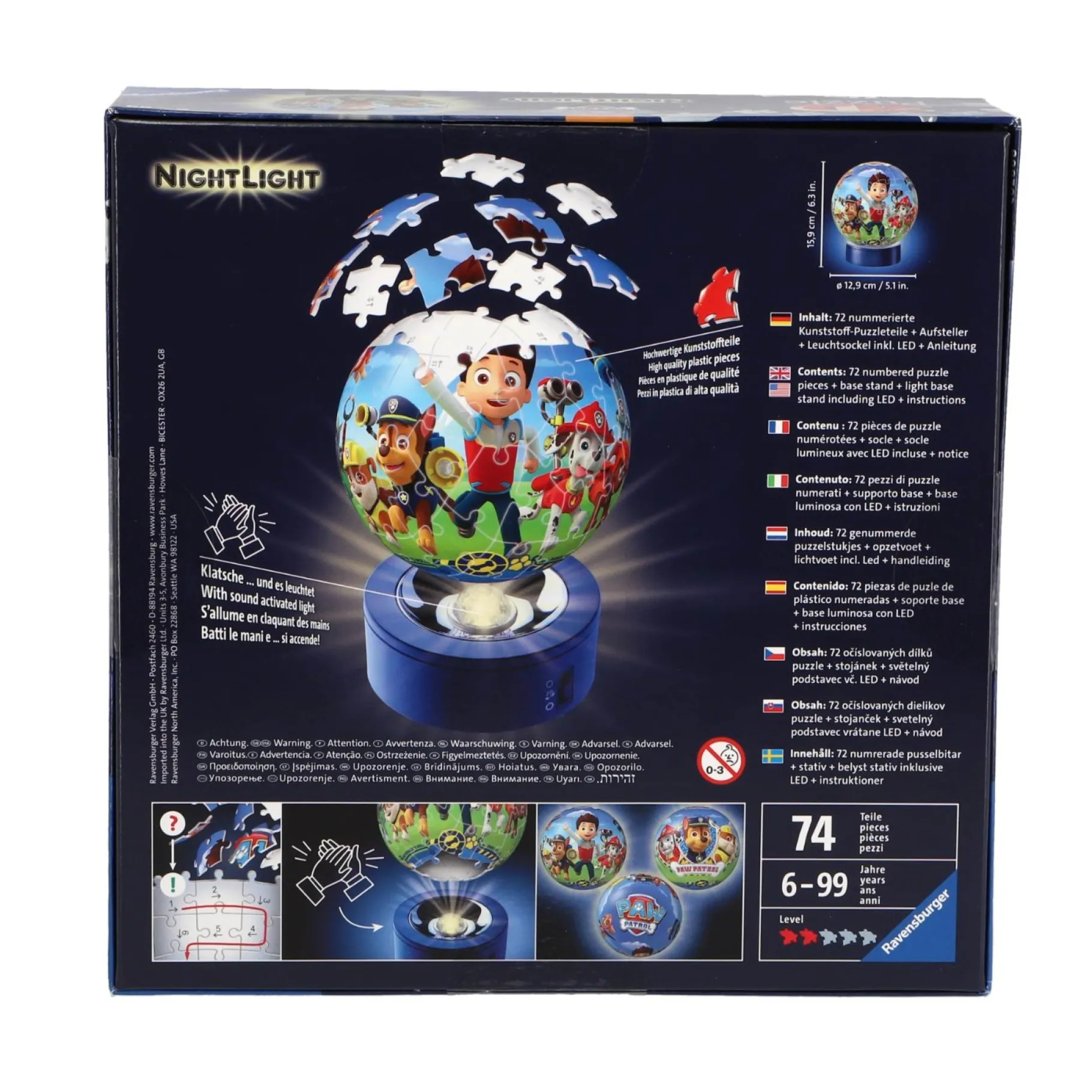 3D Puzzels> Puzzel 3D met licht paw patrol