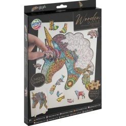 Legpuzzels> Puzzel hout figuur eenhoorn 137 stukjes