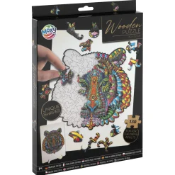 Legpuzzels> Puzzel hout figuur tijger 130 stukjes