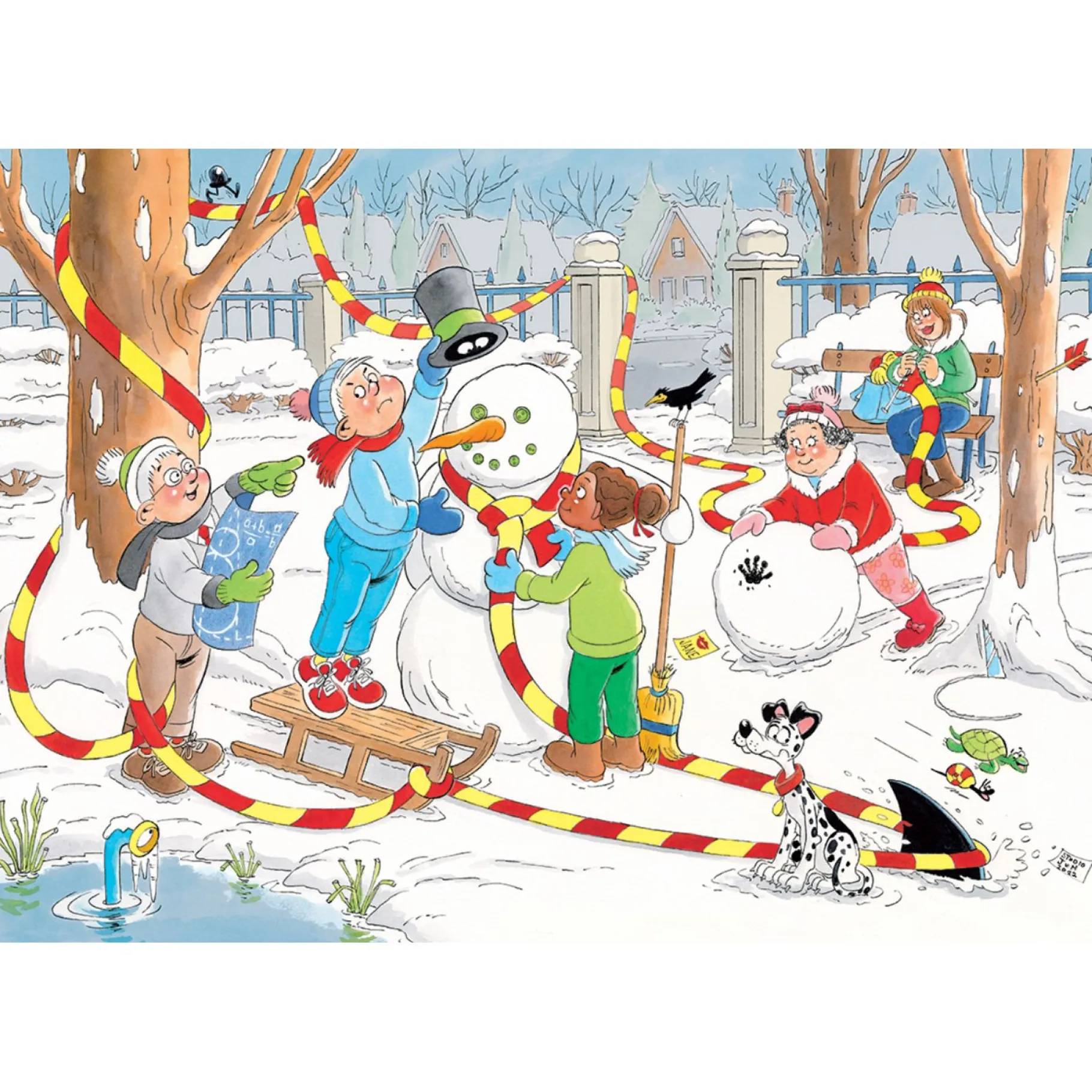 Legpuzzels>Jumbo Puzzel Jan Van Haasteren Junior De Sneeuwpop 150 Stukjes