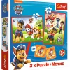 Legpuzzels> Puzzel Paw Patrol 30 en 48 stukjes en memory