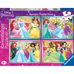 Legpuzzels>Ravensburger Puzzel Disney Princess 4 in1 Â 100 stukjes