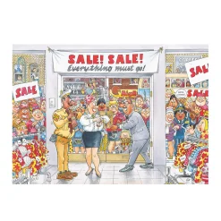 Legpuzzels>Jumbo Puzzel Wasgij Retro Mystery 7 Everything must go! 1000 stukjes