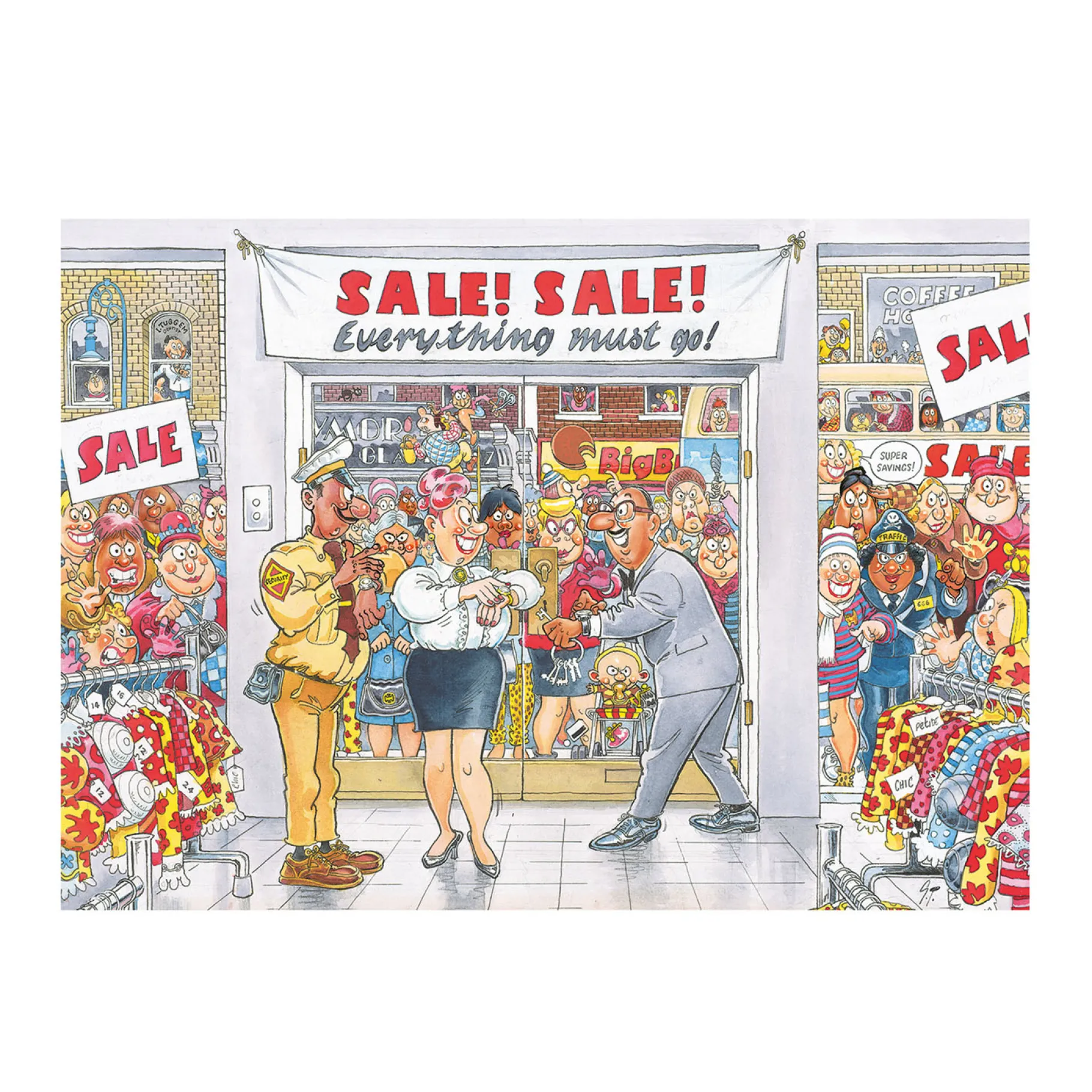 Legpuzzels>Jumbo Puzzel Wasgij Retro Mystery 7 Everything must go! 1000 stukjes