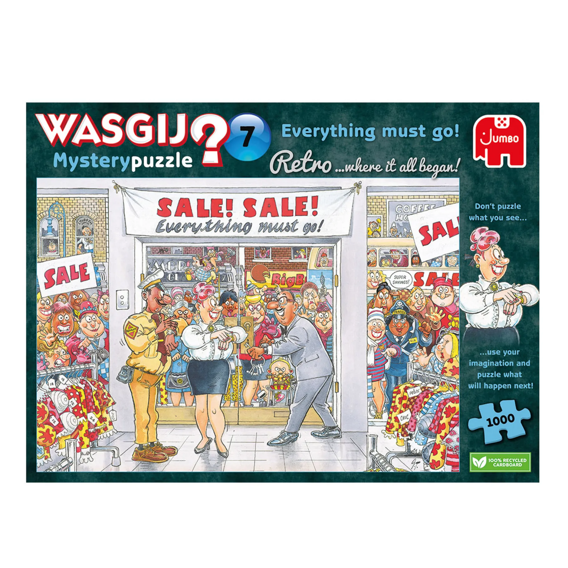 Legpuzzels>Jumbo Puzzel Wasgij Retro Mystery 7 Everything must go! 1000 stukjes