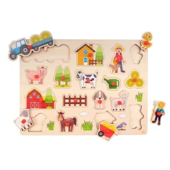 Legpuzzels> Puzzelplank groot boerderij 40 x 30 cm