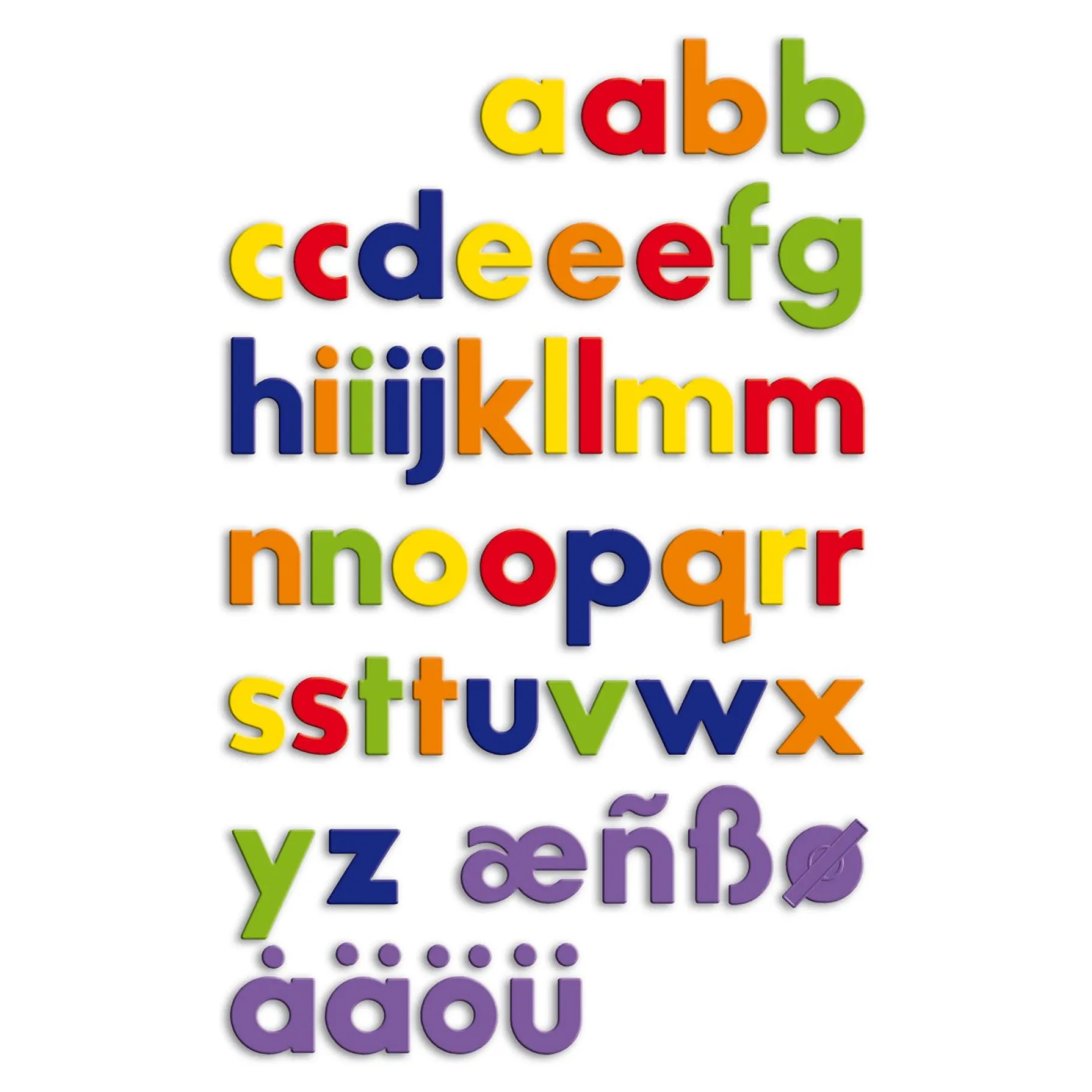 Schoolborden>Quercetti Magneet Letters Kleuren 48 Delig