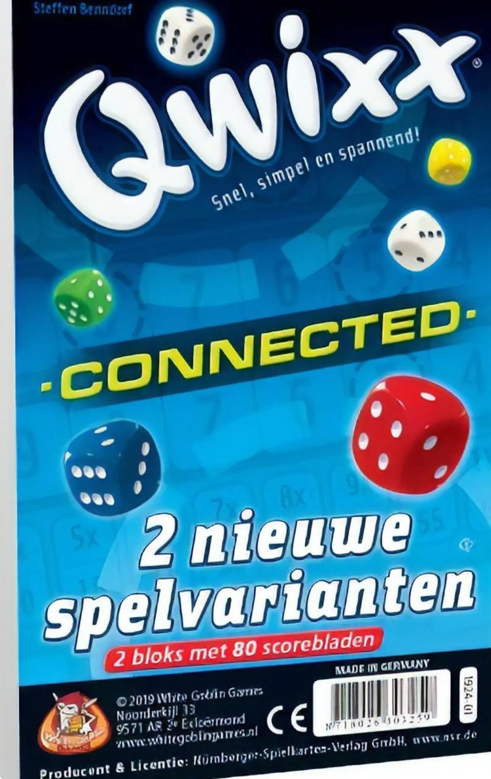 Familiespellen>White Goblin Games Qwixx Connected - Uitbreiding - Dobbelspel
