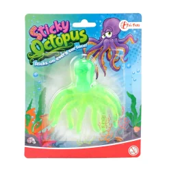 Fidget Toys> Raamkruiper Sticky octopus 4 assorti