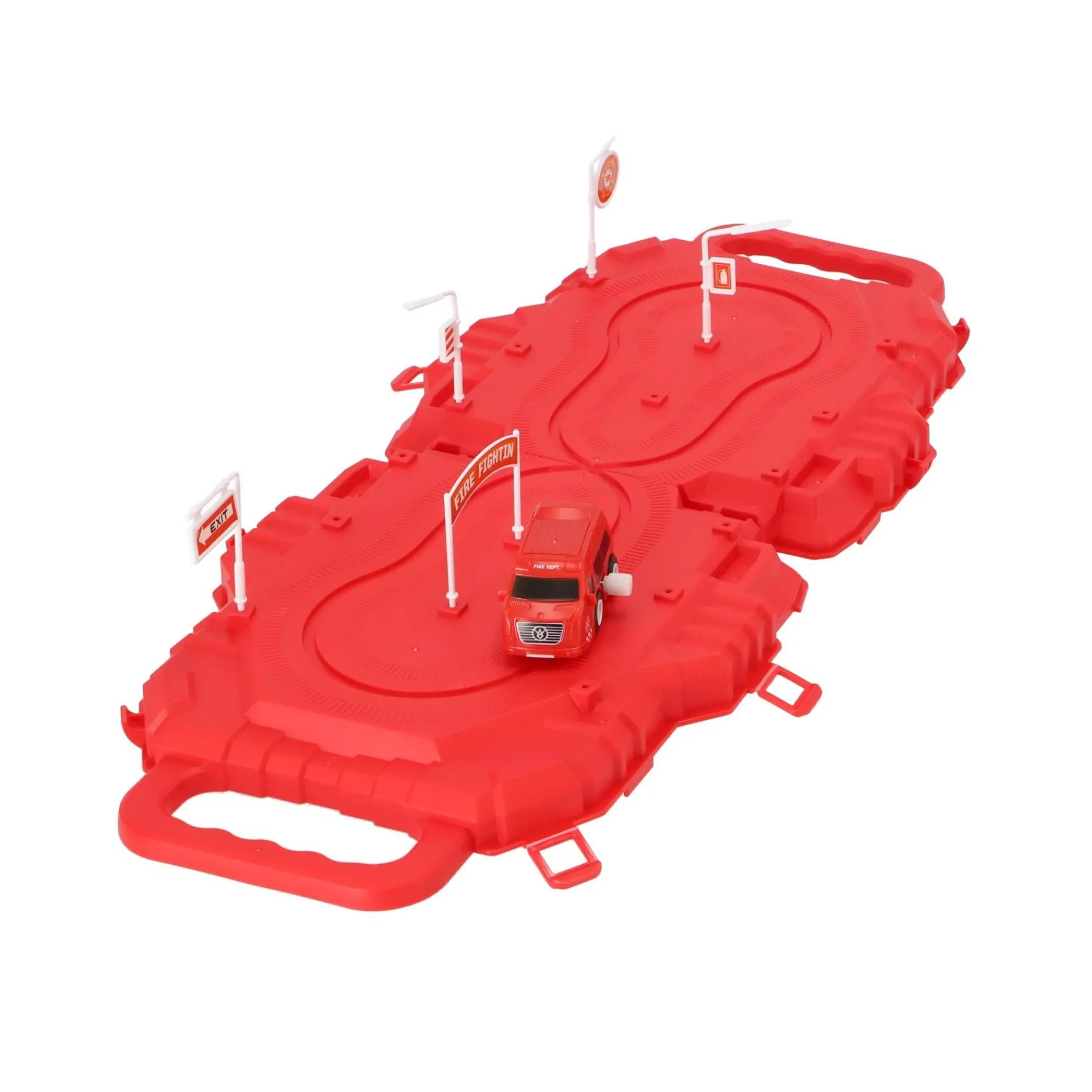 Auto's|Jongens> Raceset auto met baan en accessoires in koffer 2 assorti