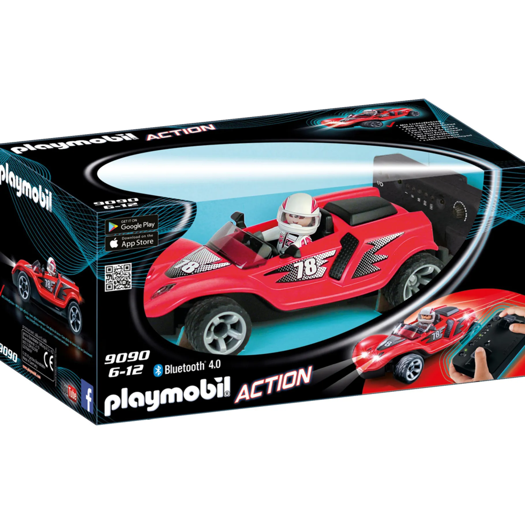 Radiografisch|Bouwstenen>Playmobil Radiografisch Bestuurbare Auto Rocket Racer